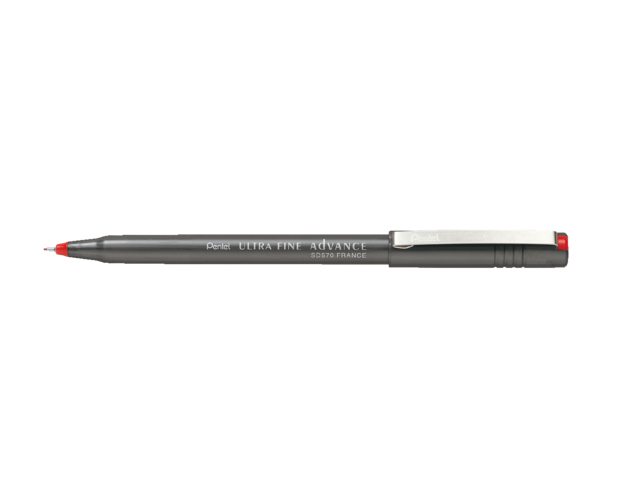 Fineliner Pentel SD570 rood ultra fijn 0.3mm