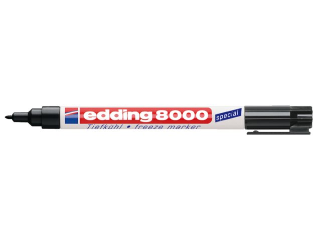 Viltstift edding 8000 diepvries rond zwart 1mm