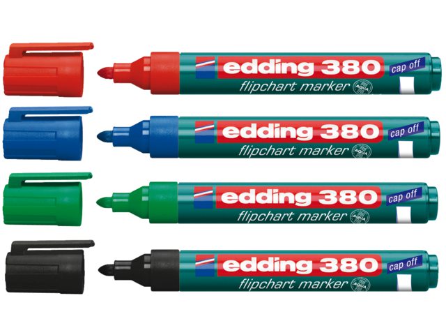 Viltstift edding 380 flipover rond groen 1.5-3mm