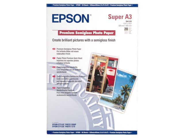 Inkjetpapier Epson SO41328 A3+ semi glans 251gr 20vel