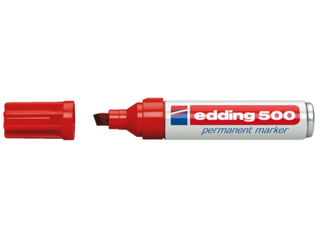 Viltstift edding 500 schuin rood 2-7mm