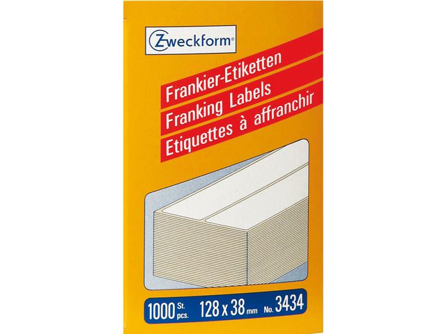 Frankeeretiket Avery Zweckform 3434 128x38mm 1000stuks