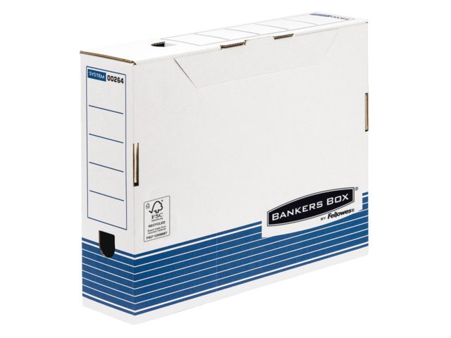 Archiefdoos Bankers Box standaard 80mm blauw-wit