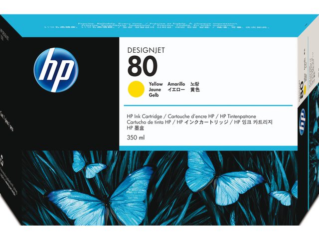 Inkcartridge HP C4848A 80 geel