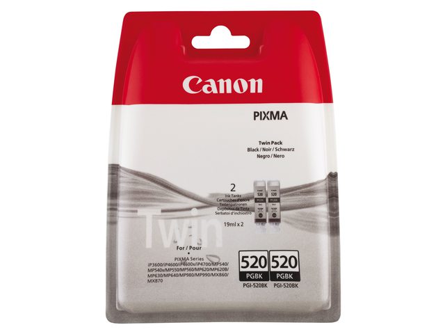 Inkcartridge Canon PGI-520 zwart 2x