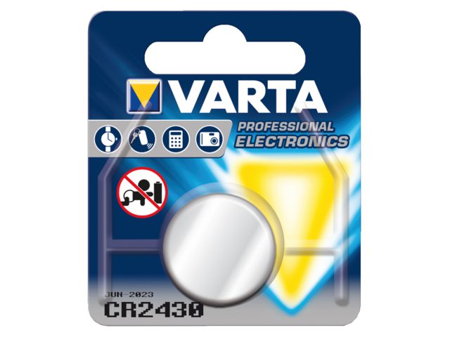 Batterij Varta knoopcel CR2430 lithium blister Ã  1stuk