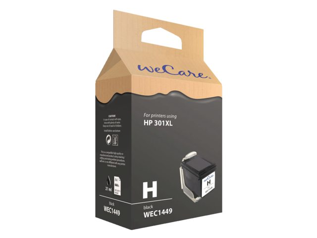 Inkcartridge Wecare HP CH563EE 301XL zwart HC