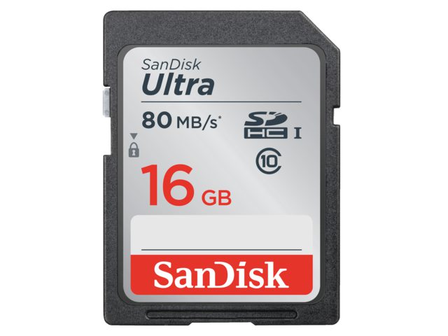 Geheugenkaart Sandisk SDHC Ultra class10 16GB