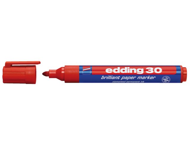 Viltstift edding 30 brilliant rond rood 1,5-3mm