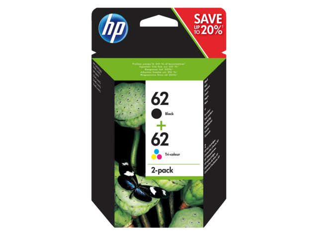 Inkcartridge HP 62 N9J71AE zwart + kleur