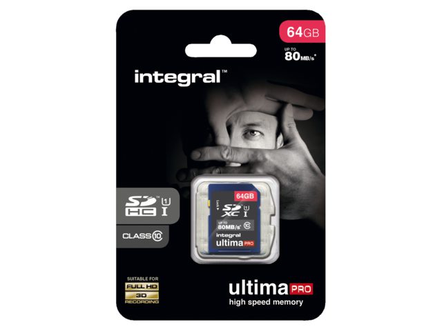 Geheugenkaart Integral SDXC class10 64GB