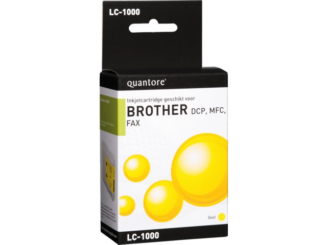 Inkcartridge Quantore Brother LC-1000 geel