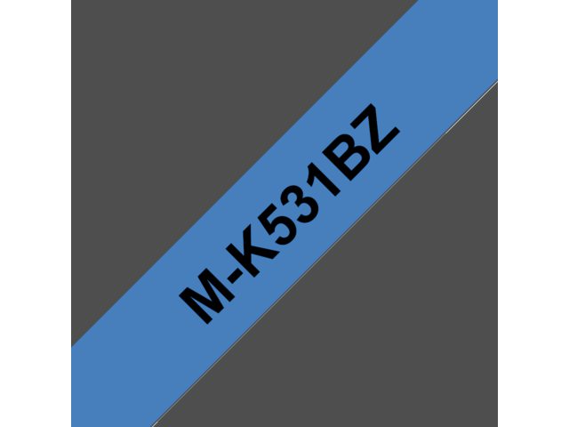 Labeltape Brother P-touch MK531BZ 12mm zwart op blauw