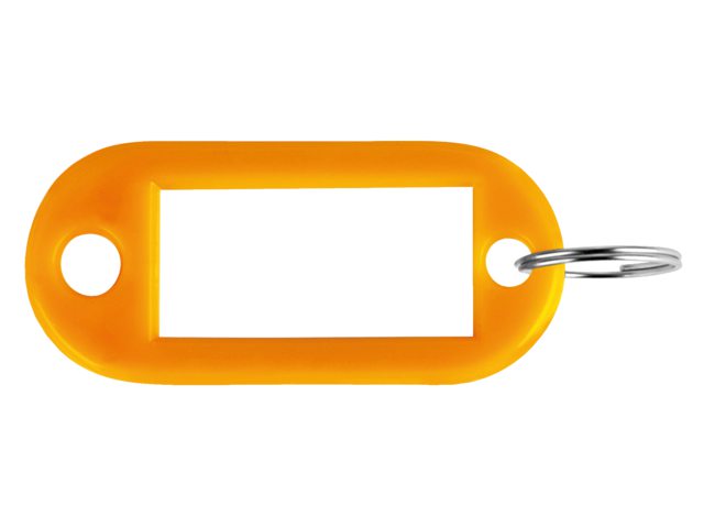 Sleutellabel Pavo kunststof oranje