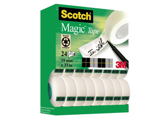 Onzichtbaar plakband Scotch Magic 810 19mmx33m 16+8 gratis
