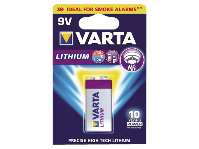 Batterij Varta Professional lithium 9Volt
