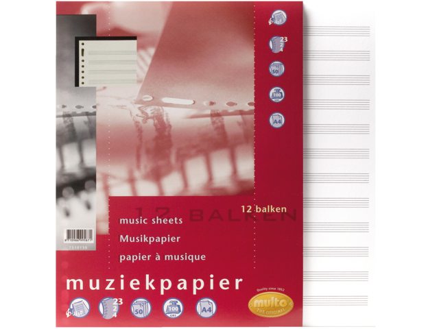Interieur Multo 23-rings 50vel muziekpapier