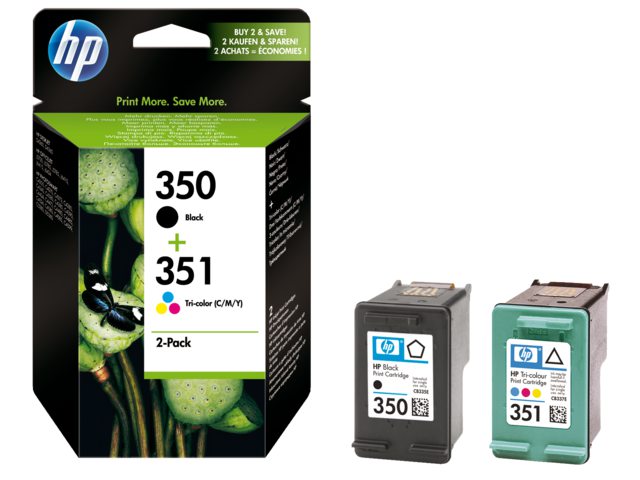 Inkcartridge HP SD412EE 350 + 351zwart + kleur