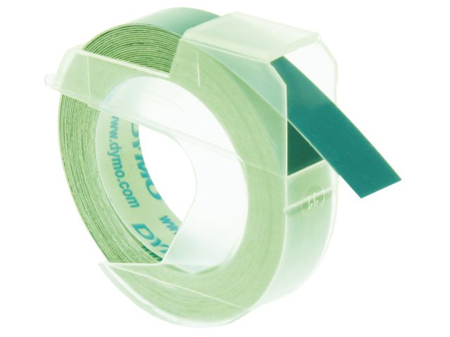 Labeltape Dymo rol 9mmx3M glossy vinyl prof groen