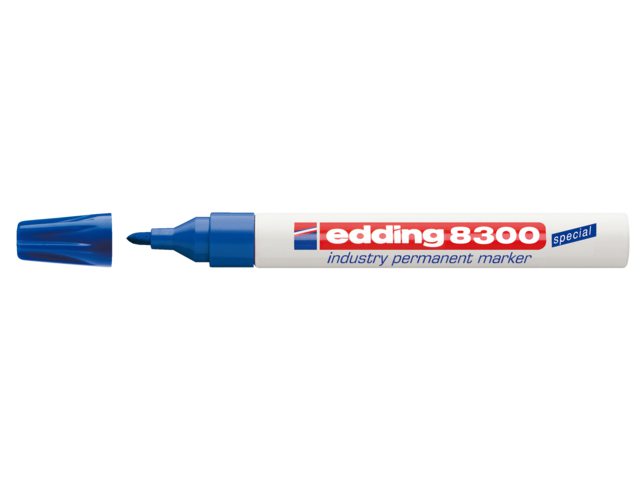 Viltstift edding 8300 industrie rond blauw 1.5-3mm