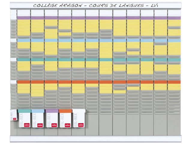 Planbord Nobo jaar 12 panelen met 32 sleuven nr.2