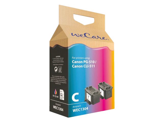 Inkcartridge Wecare Canon PG-510 CL-511 zwart + kleur