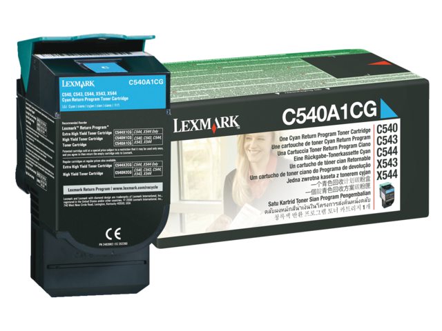 Tonercartridge Lexmark C540A1CG prebate blauw