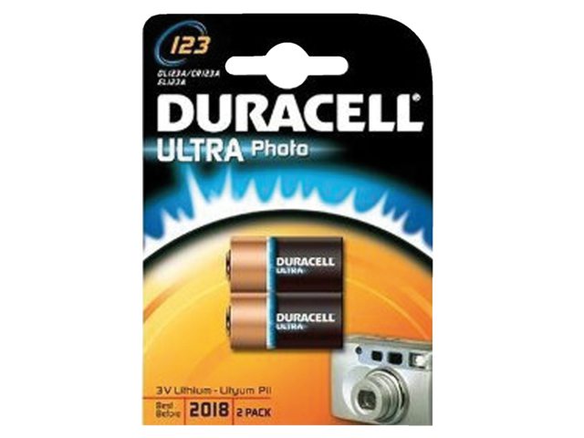 Batterij Duracell Ultra 2x123 lithium