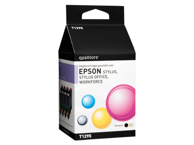 Inkcartridge Quantore Epson T129545 zwart + 3 kleuren