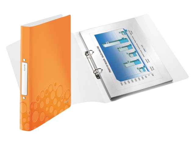 Ringband Leitz WOW A4 2-rings 25mm PP oranje
