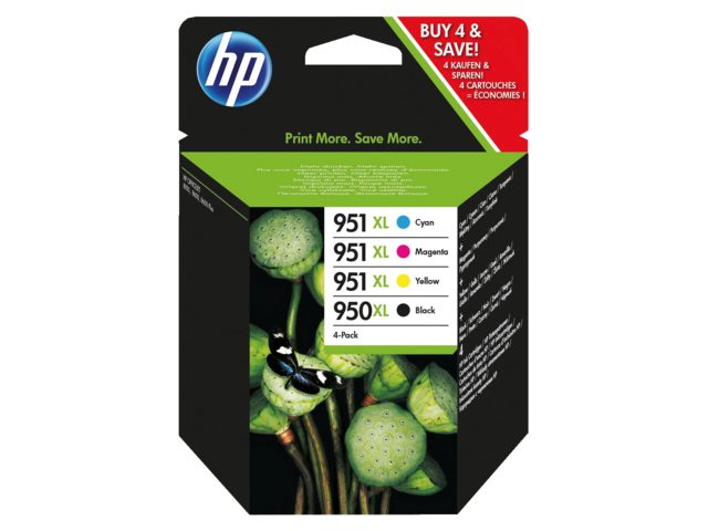 Inkcartridge HP C2P43AE 950XL 951XL zwart + 3 kleuren HC