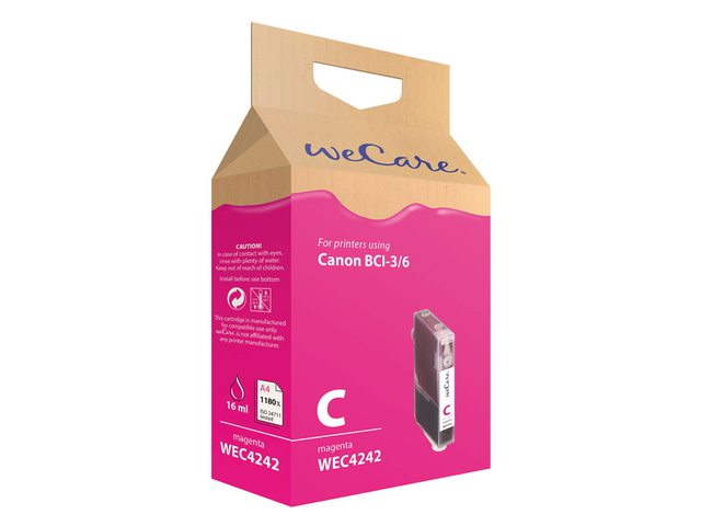 Inkcartridge Wecare Canon BCI-3/6 rood