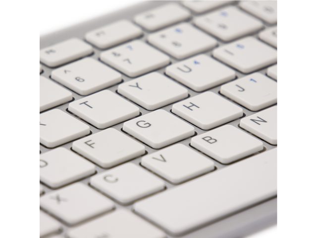 Ergonomisch toetsenbord R-Go Tools Compact Qwerty zilver-wit