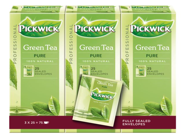 Thee Pickwick groen puur 25 zakjes van 1.5gr