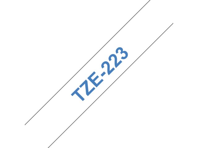 Labeltape Brother P-touch TZE223 9mm blauw op wit