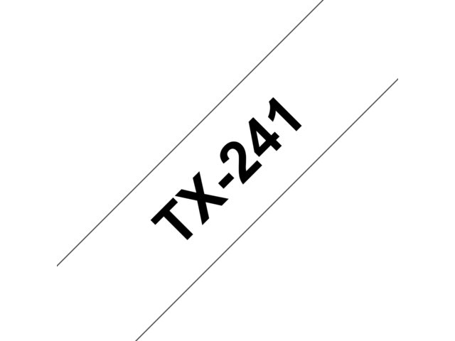Labeltape Brother P-touch TX241 18mm zwart op wit
