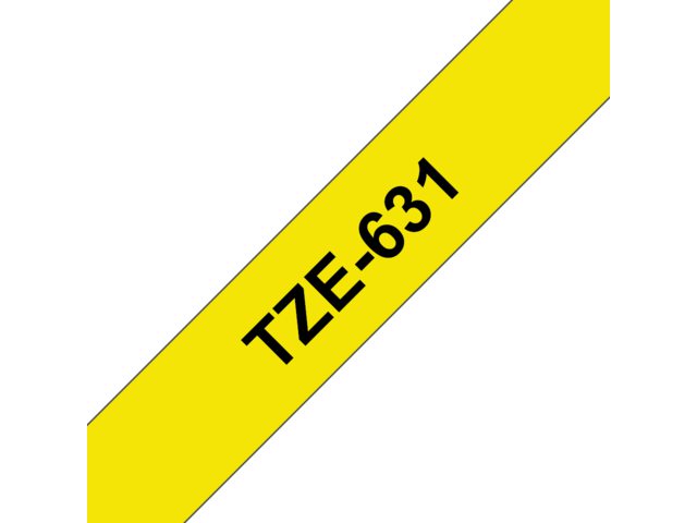 Labeltape Brother P-touch TZE631 12mm zwart op geel