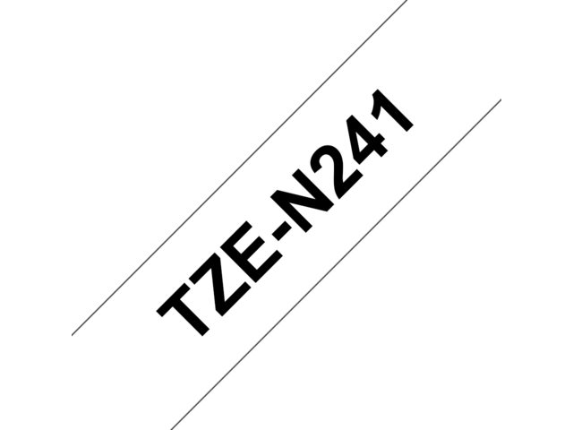Labeltape Brother P-touch TZEN241 18mm zwart op wit