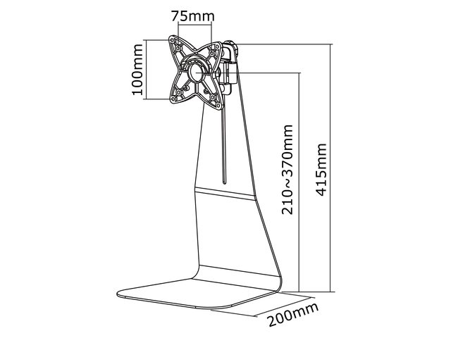 monitorstandaard Newstar D850 10-27" zwart