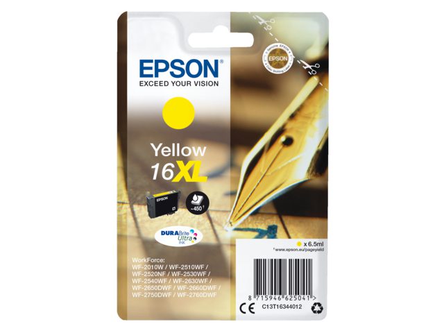 Inkcartridge Epson 16XL T1634 geel HC