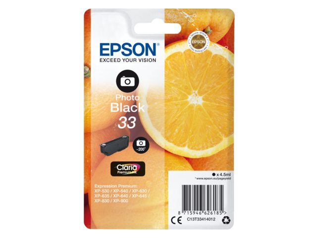 Inkcartridge Epson 33 T3341 foto zwart