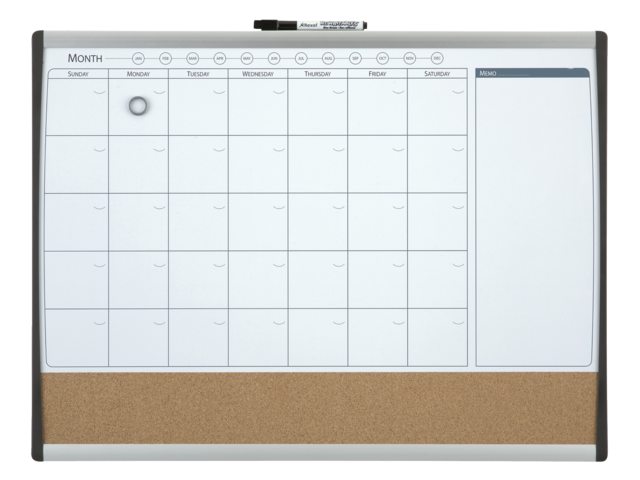 Whiteboard Duobord Rexel 58.5x43cm panning gewelfd