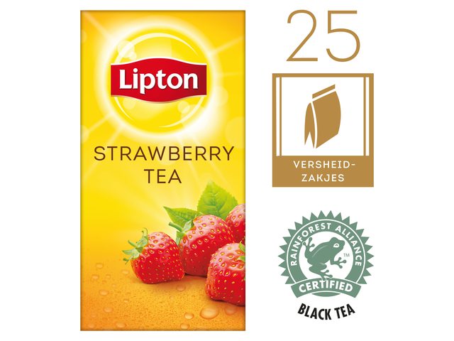Thee Lipton Strawberry met envelop 25stuks