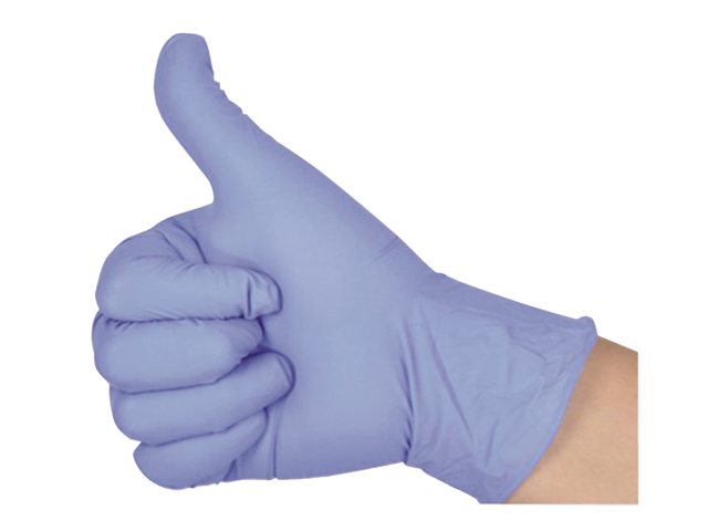 Handschoen PrimeSource Nitril ongepoederd Medium blauw
