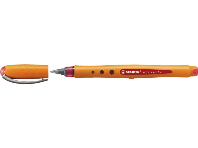 Rollerpen Stabilo Worker 0.5mm rood
