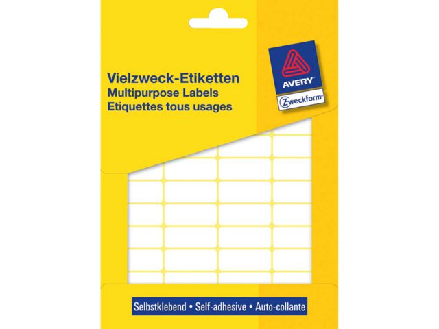 Etiket Avery Zweckform 3319 29x18mm wit 960stuks