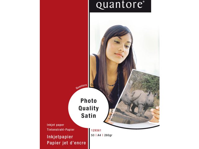 Fotopapier Quantore inkjet A4 230gr mat satijn 50vel