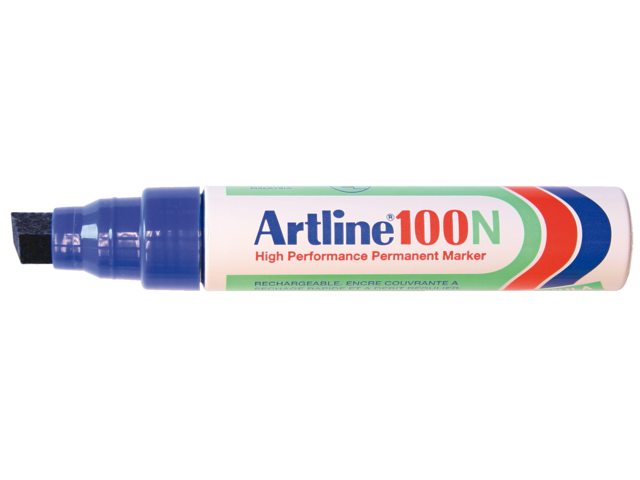 Viltstift Artline 100 schuin blauw 7.5-12mm