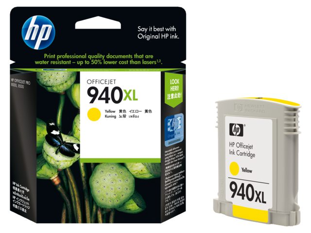 Inkcartridge HP C4909AE 940XL geel HC