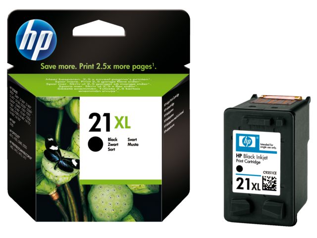 Inkcartridge HP C9351CE 21XL zwart HC
